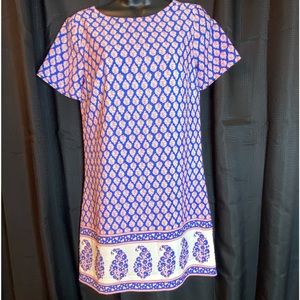 J Crew short sleeve silky shift dress. EUC! Size 00
